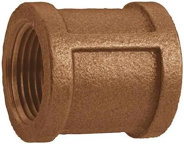 Main image of ZORO SELECT 1VFF5 Coupling Red Brass Coupling, 3 in Female NPT X 3 in Female NPT