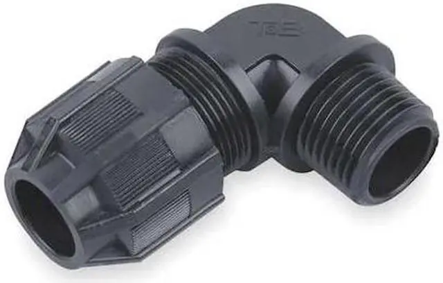 Main image of ABB 4972NM Liquid Tight Connector,3/4in.,90 deg,Blk