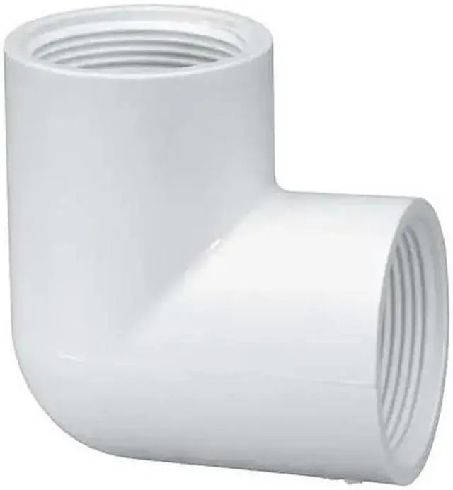 Main image of ZORO SELECT 408005 PVC Elbow, 90 Degrees, FNPT x FNPT, 1/2 in Pipe Size