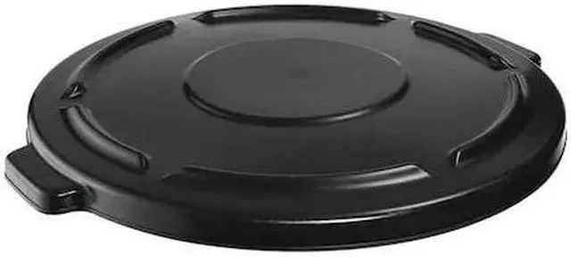 Alt view image 2 of 3 - RUBBERMAID FG264560BLA Trash Can Top,Flat,Snap-On Closure,Black