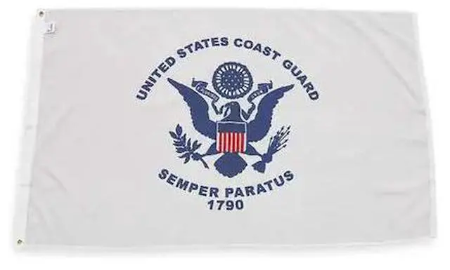 Alt view image 2 of 3 - ANNIN FLAGMAKERS 439040 US Coast Guard Flag,3x5 Ft
