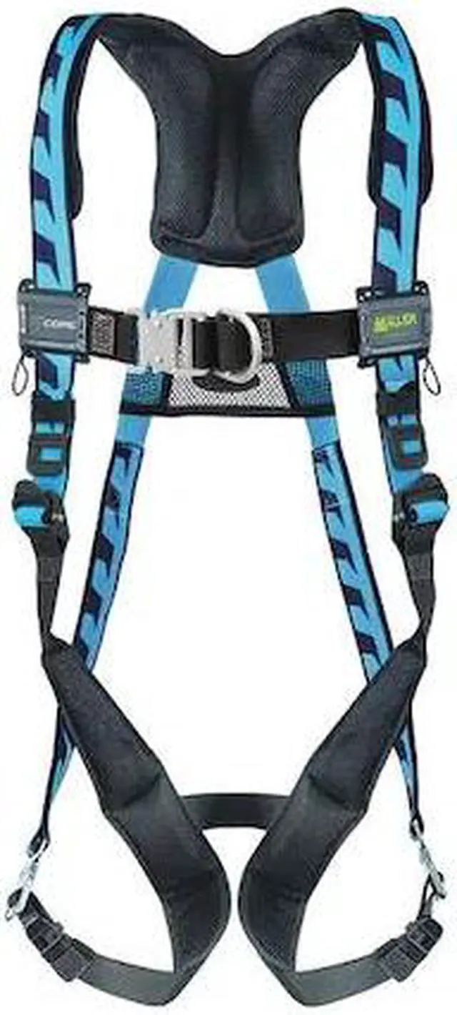 Alt view image 3 of 3 - HONEYWELL MILLER ACF-QCUB Full Body Harness, Vest Style, L/XL, Polyester, Blue