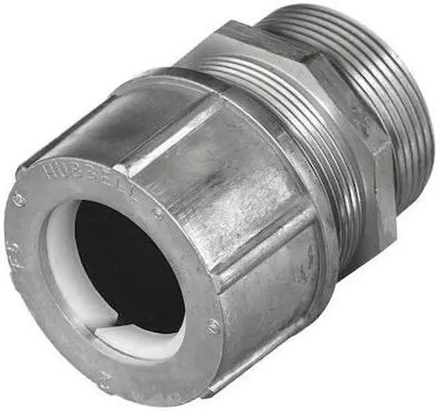 Main image of HUBBELL WIRING DEVICE-KELLEMS SHC1090 Cord Connector,3 in.,Straight,White