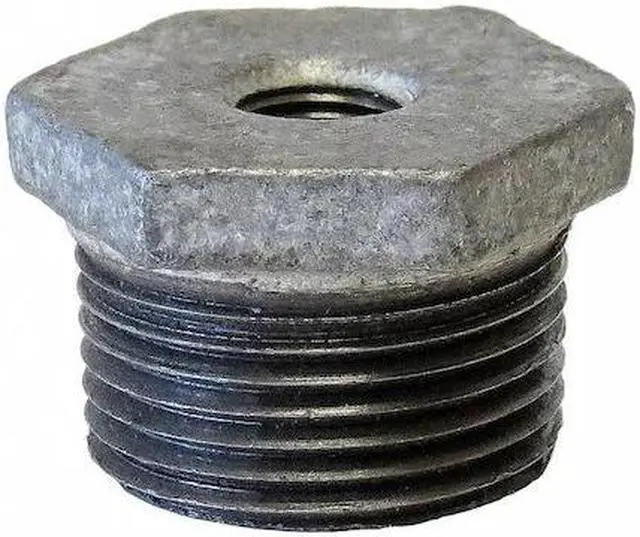 Alt view image 3 of 3 - Anvil 383 Galvanized Cast Iron Hex Bushing, 2" x 1"