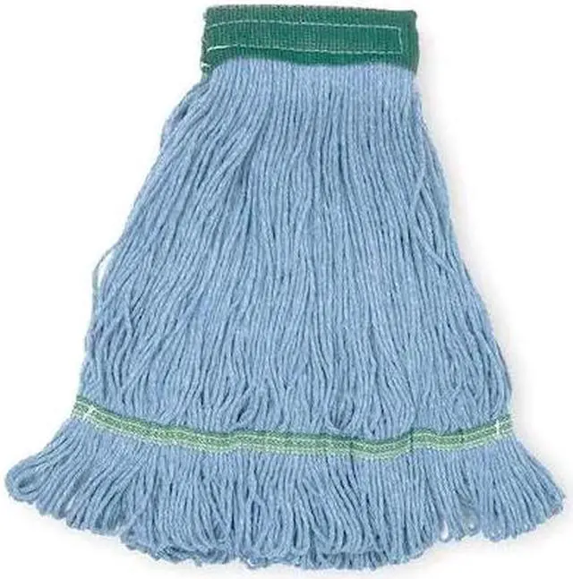 Main image of TOUGH GUY 1TYV1 4-Ply Antimicrobial Cotton Yarn Wet Mop, Looped, Blue