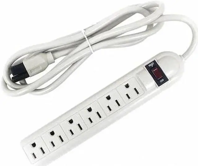 Main image of POWER FIRST 52NY43 Outlet Strip,6,6 ft.,5-15R