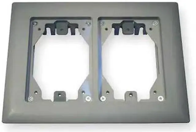Alt view image 2 of 3 - HUBBELL WIRING DEVICE-KELLEMS PFBRFGY2 Floor Box Carpet Flange,2-Gang