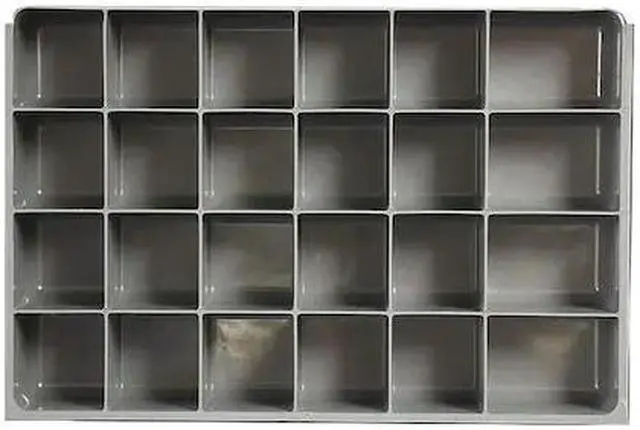 Alt view image 2 of 2 - Durham Compartment Drawer Insert Gray Powder Coated  Plastic  229-95-24-IND
