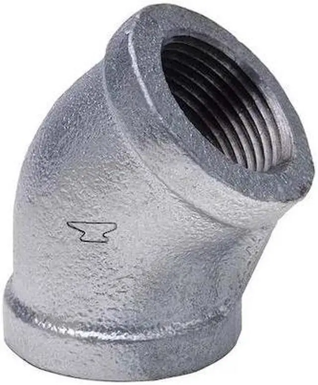 Alt view image 2 of 3 - Anvil 1102 Galvanized Class 150 45 Deg Standard Elbow, 3"