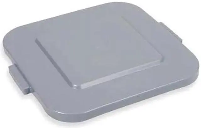 Main image of RUBBERMAID FG352700GRAY Brute Trash Can Top,Flat,Snap-On Closure,Gray