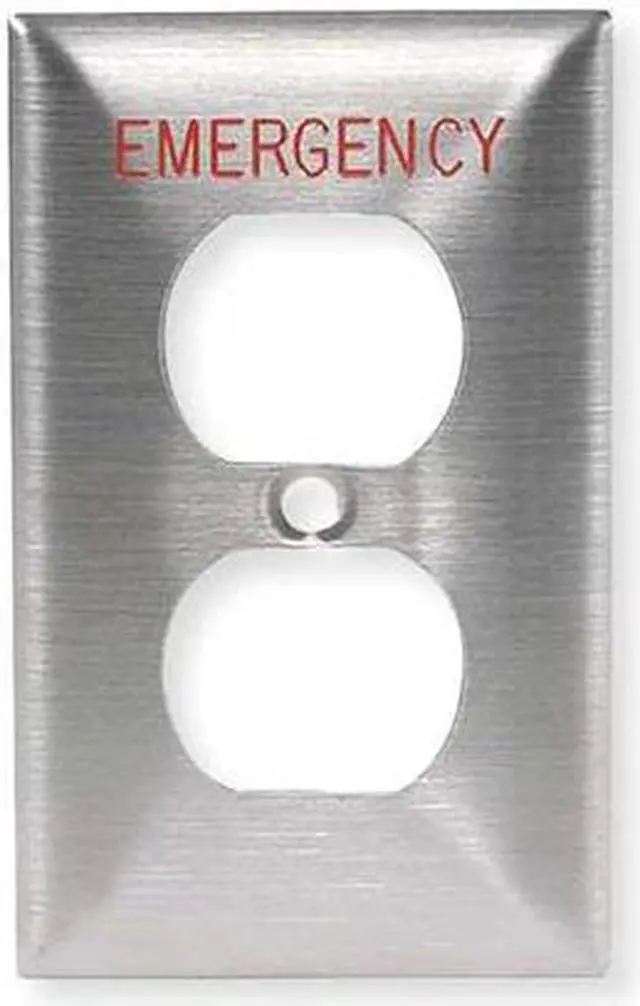 Alt view image 2 of 2 - HUBBELL WIRING DEVICE-KELLEMS SS8MEV Duplex Receptacle Wall Plates and Box