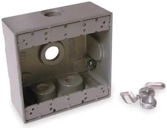 Alt view image 3 of 3 - BELL OUTDOOR 5343-0 Weatherproof Electrical Box, 31 cu in, Double Gang Box