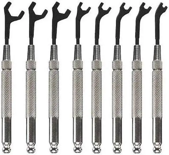 Main image of MOODY TOOL 58-0151 Open End Wrench Set,30 Deg,5/64-5/16,8Pc