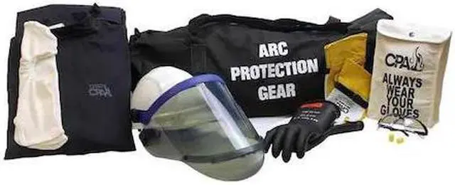 Alt view image 2 of 2 - Chicago Protective Apparel Arc Flash Jacket and Bib Kit,Navy,XL  AG-12 -XL