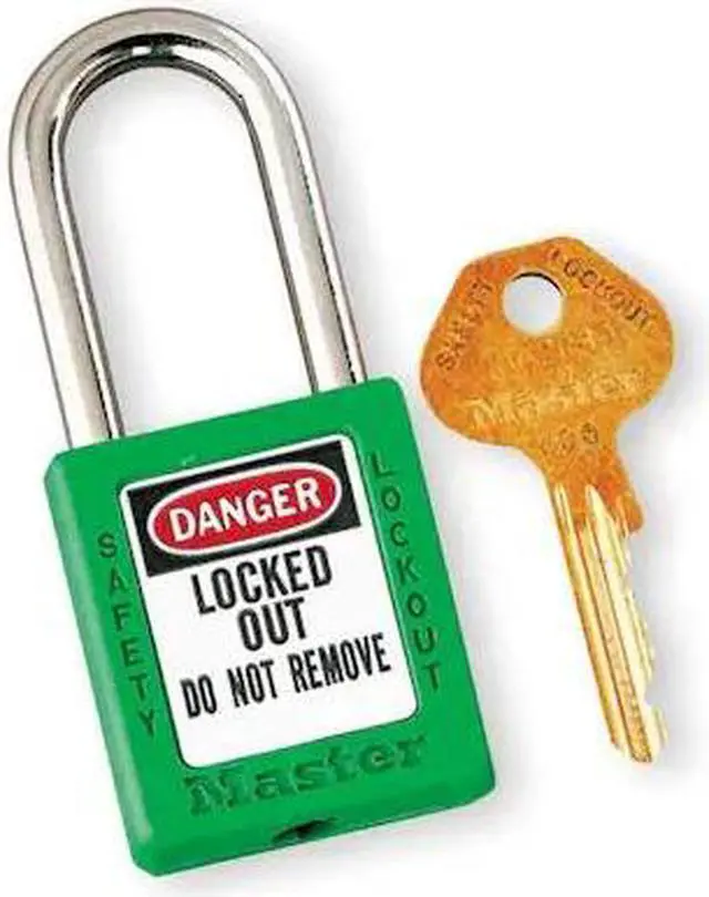 Alt view image 4 of 10 - Master Lock Green #410 1 3/4" High Body Safety Lockout Padlock
