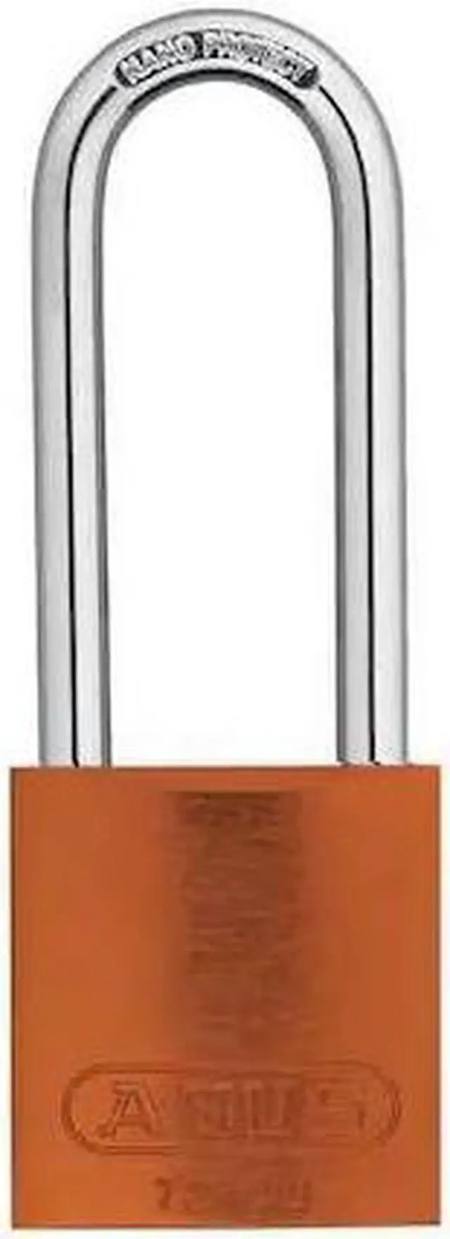 Alt view image 3 of 3 - Abus Alike-Keyed Padlock, Open Shackle Type, 3" Shackle Height, Orange  15426