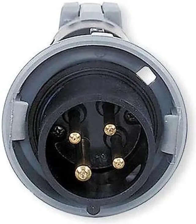Alt view image 6 of 6 - HUBBELL WIRING DEVICE-KELLEMS HBL420P5W Watertight Pin & Sleeve Plug, 20 A,