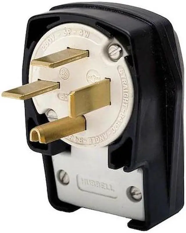 Alt view image 2 of 2 - HUBBELL HBL8452C 4 Wire Industrial Angle Straight Blade Plug 250VAC 50A