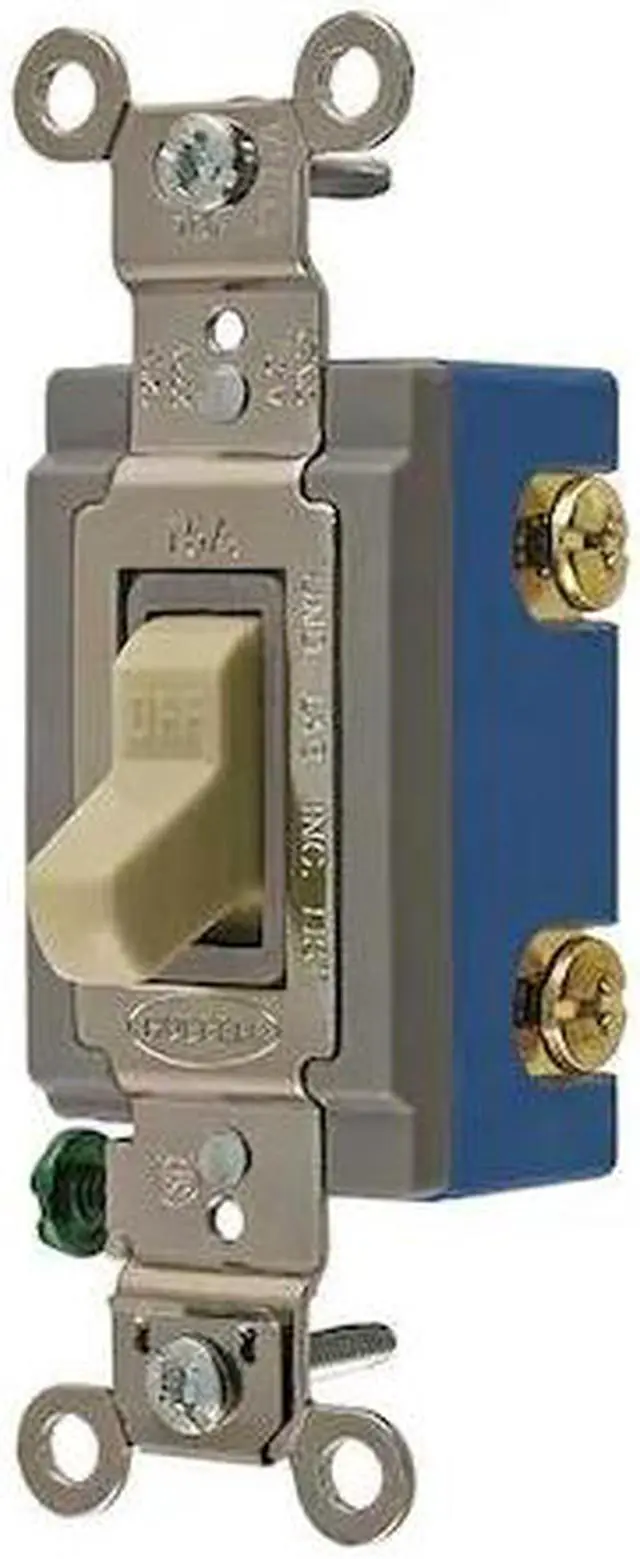 Alt view image 2 of 2 - HUBBELL WIRING DEVICE-KELLEMS HBL1204I Wall Swtch,4-Way,120/277V,15A,Ivry,Toggl