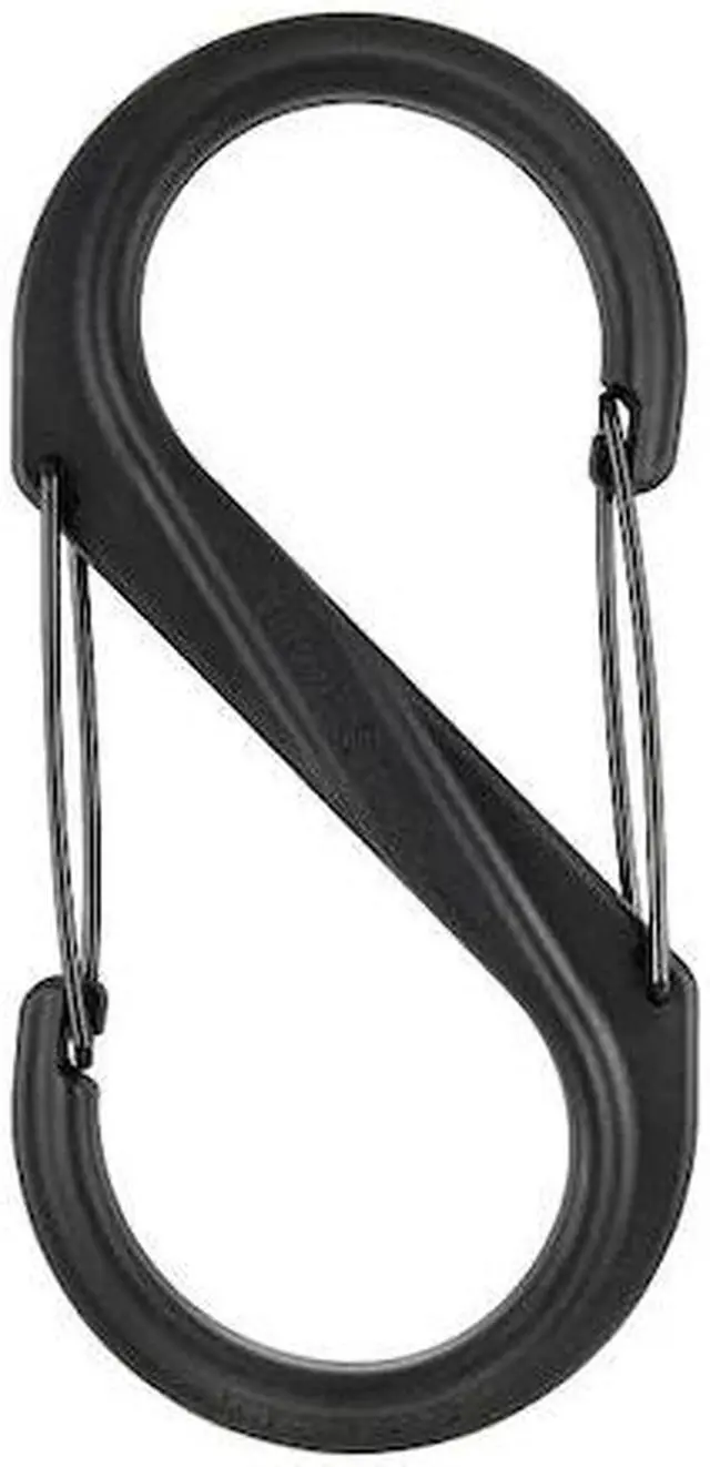 Alt view image 2 of 2 - Carabiner Clip, 10-3/8 In., Plastic, Black