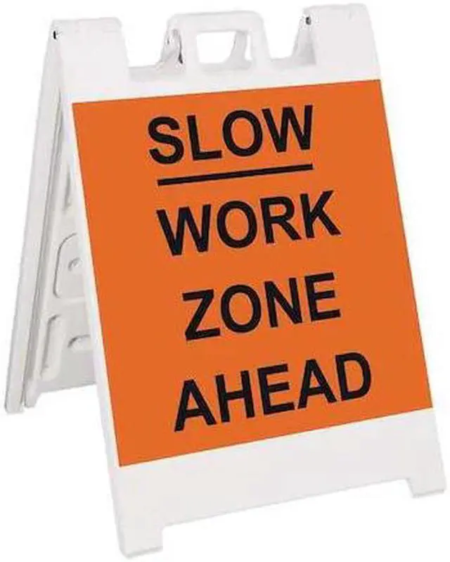 Main image of ZORO SELECT 136-WLGQ2426-OBEG Barricade Sign, Plastic, Engineer, 36 in Height,