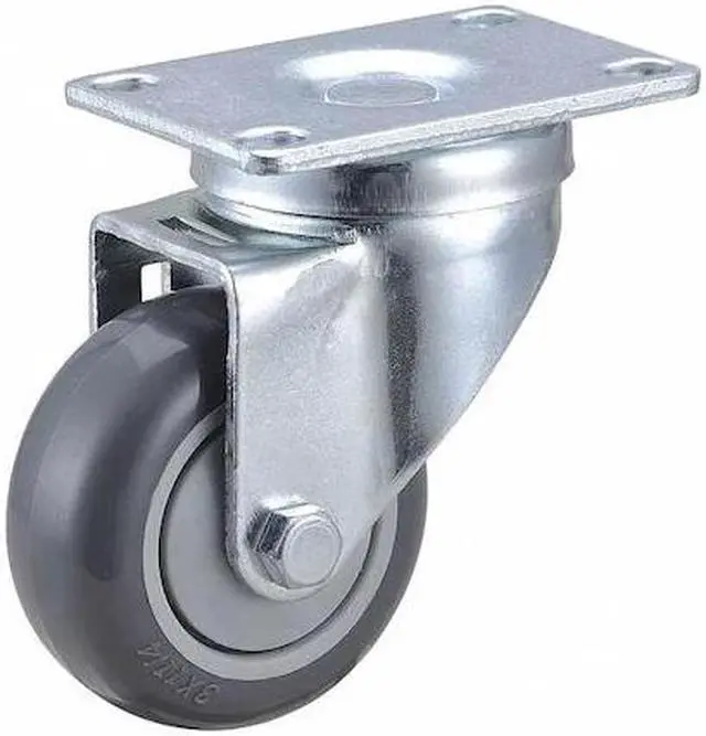 Main image of ZORO SELECT 435X77 Plate Caster,3" Wheel Dia.,95 Shore A