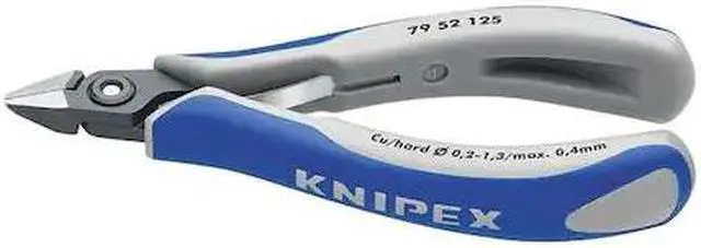 Alt view image 2 of 6 - Knipex 79-52-125 Precision Electronics Diagonal Cutters Pointed Head w/ Very Small Bevel and Lead Catcher - MultiGrip