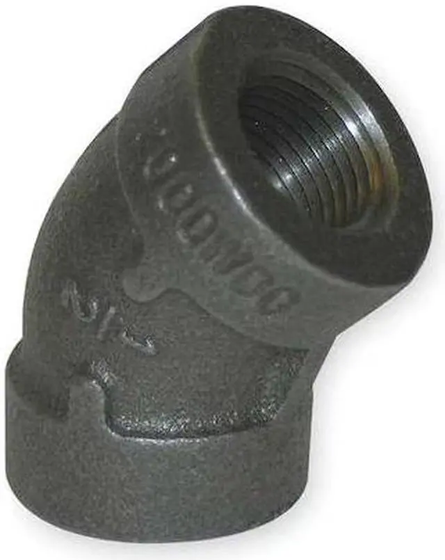 Main image of ZORO SELECT 1LBV8 Malleable Iron 45 Degree Elbow Class 300