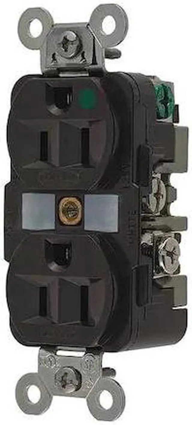 Alt view image 2 of 3 - HUBBELL WIRING DEVICE-KELLEMS HBL8200 Straight Blade Receptacle, 5-15R, 15 A,