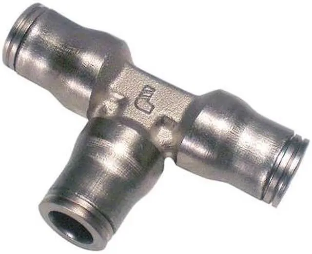 Alt view image 2 of 2 - LEGRIS 3604 60 00 Nickel Plated Brass Union Tee, 3/8 in Tube Size