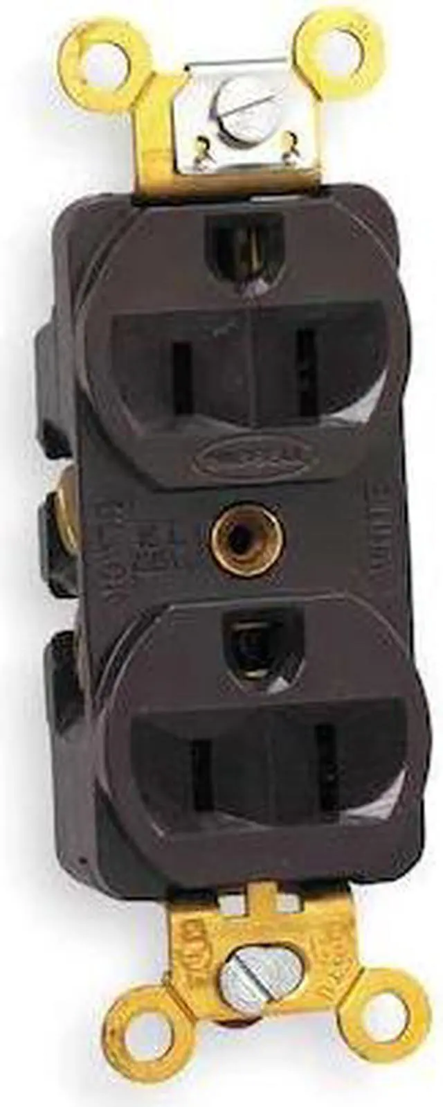 Alt view image 2 of 2 - HUBBELL WIRING DEVICE-KELLEMS HBL5252 Straight Blade Receptacle, 5-15R, 15 A,
