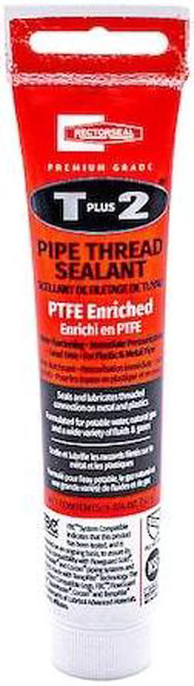 Alt view image 4 of 4 - RECTORSEAL 23710 Pipe Thread Sealant 1.8 fl oz, Tube, T Plus 2, White, Paste