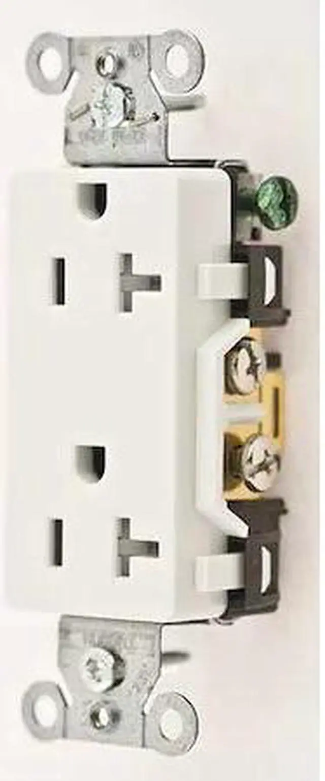 Alt view image 4 of 4 - Hubbell Wiring Device-Kellems Receptacle,Deco,20A,5-20R,125V,White  DR20WHITR