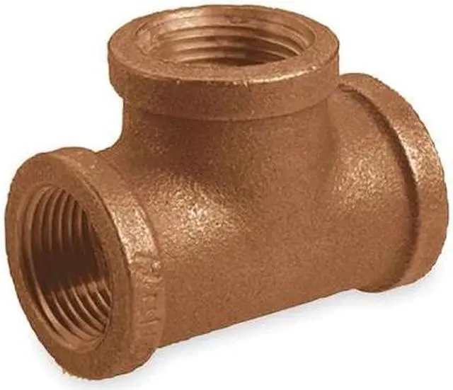 Main image of ZORO SELECT 1VEZ3 1/2" FNPT Red Brass Tee, Max. Pressure: 125 psi