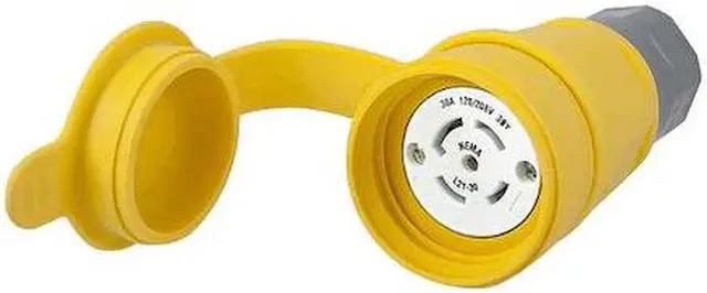 Main image of HUBBELL WIRING DEVICE-KELLEMS HBL29W81 Watertight Locking Connector, L21-30R,
