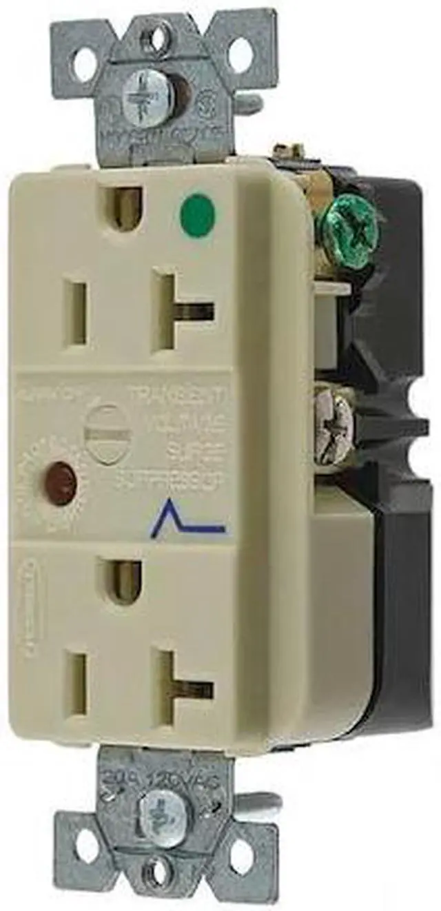Alt view image 2 of 3 - HUBBELL WIRING DEVICE-KELLEMS HBL8362ISA Straight Blade Receptacle, 5-20R, 20