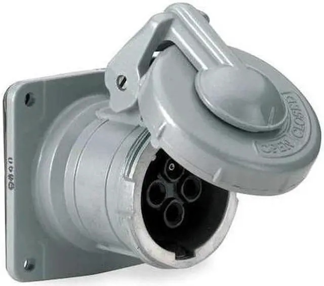 Alt view image 2 of 2 - HUBBELL WIRING DEVICE-KELLEMS HBL430RS1W Watertight Pin & Sleeve Receptacle, 30