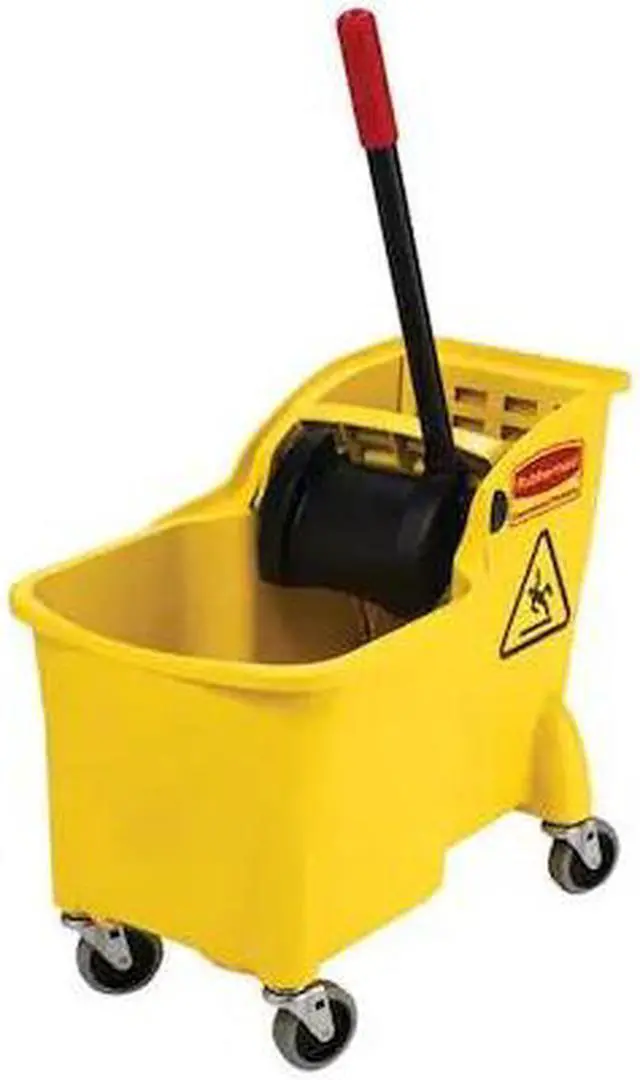Alt view image 4 of 5 - RUBBERMAID FG738000YEL Mop Bucket and Wringer,7.75 gal.,Yellow