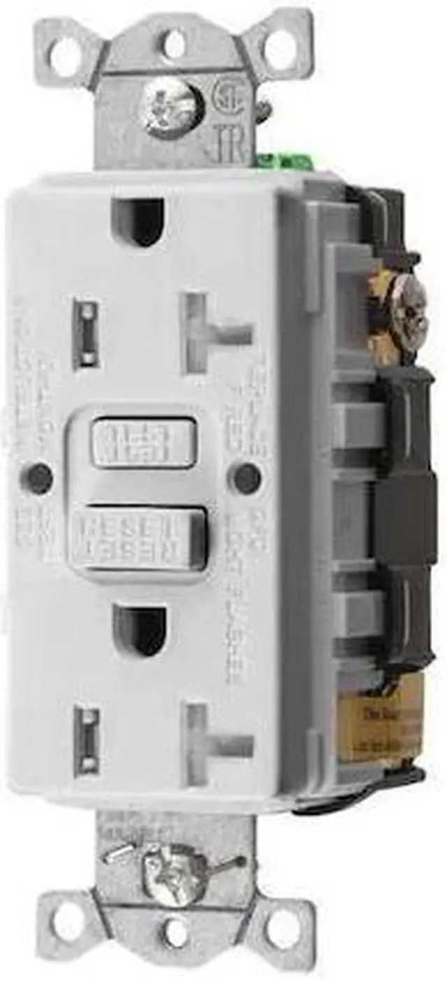 Alt view image 2 of 2 - HUBBELL WIRING DEVICE-KELLEMS GFRTR20W GFCI Rceptcle, Commer., Wht, 20A, 1 HP
