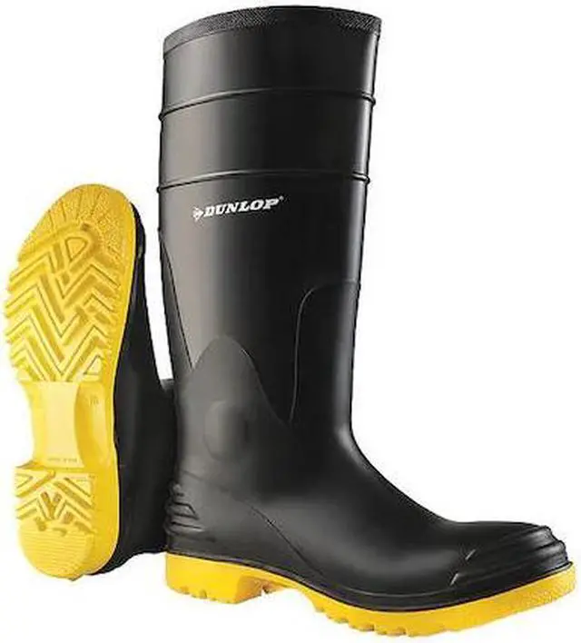 Main image of DUNLOP 8680200 Men's Dunlop Rubber Boot, Steel Toe, 16" Height, Black, 8
