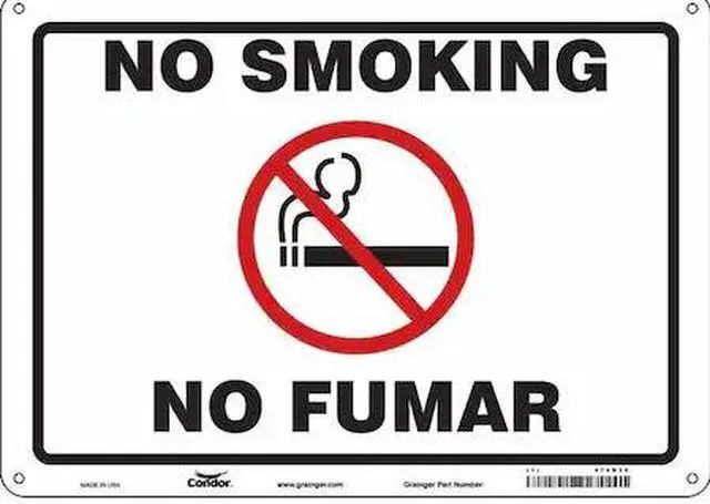 Main image of CONDOR 474D36 Safety Sign, 10" H, 14 in W,  Horizontal Rectangle, English,