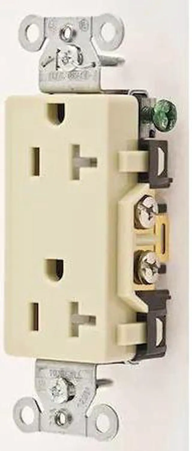 Alt view image 3 of 3 - HUBBELL WIRING DEVICE-KELLEMS DR20ITR Straight Blade Receptacle, 5-20R, 20 A,