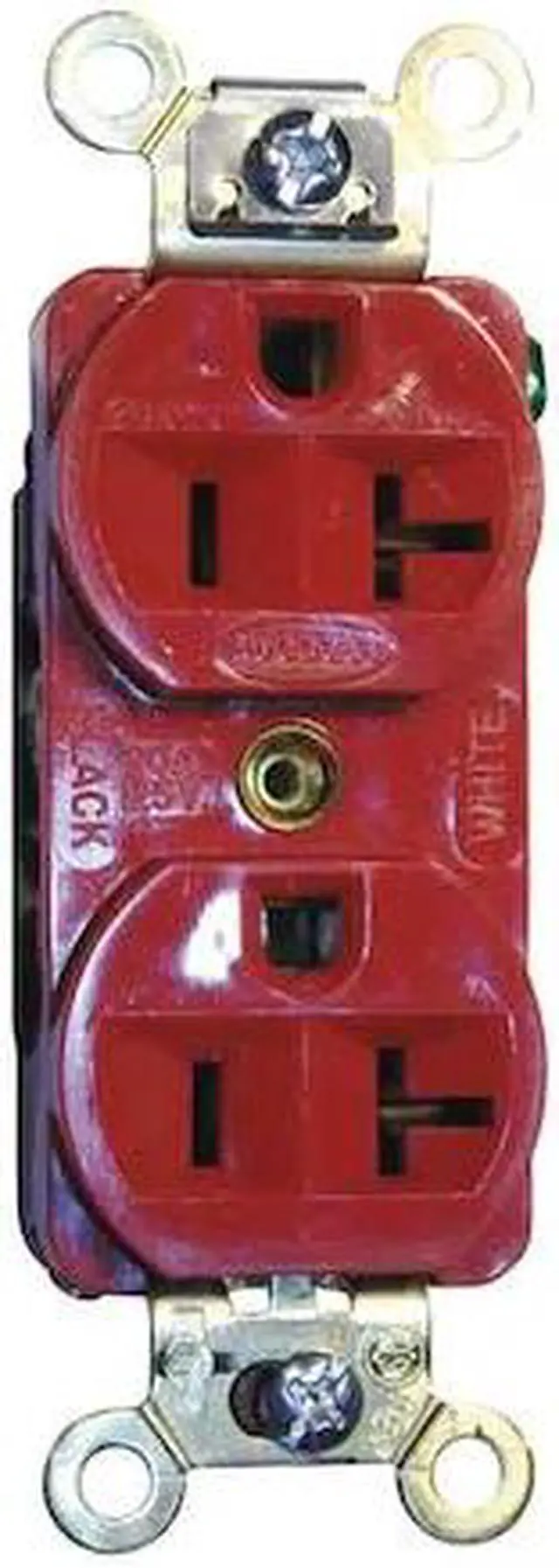 Alt view image 3 of 3 - HUBBELL WIRING DEVICE-KELLEMS HBL5352R Straight Blade Receptacle, 5-20R, 20 A,
