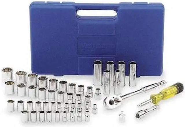 Alt view image 2 of 4 - Socket Set, Metric, 1/4, 3/8Dr, 51 Pc