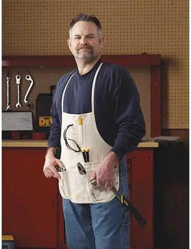 Main image of CLC C10 Bib Apron, Apron, 12 Pockets, White