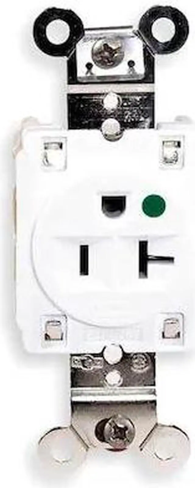 Main image of HUBBELL WIRING DEVICE-KELLEMS HBL8310W Straight Blade Receptacle, 5-20R, 20 A,