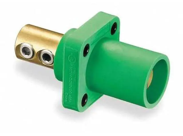 Main image of HUBBELL WIRING DEVICE-KELLEMS HBLMRGN Receptacle,Double Set Screw,Green