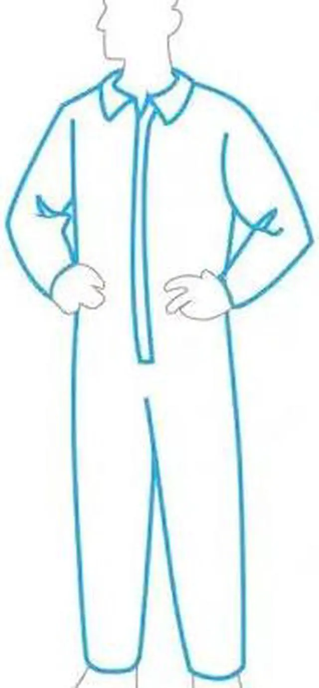 Main image of ZORO SELECT 18120 3X Disposable Coverallss, Collared Coverall, 3XL, Microporous