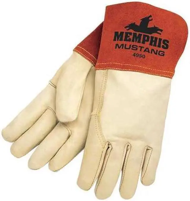 Alt view image 2 of 2 - Glove, MIG/TIG, Cowhide, Cream, M, PR