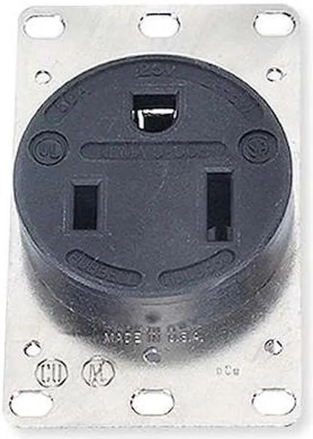 Alt view image 2 of 3 - HUBBELL WIRING DEVICE-KELLEMS HBL9360 Straight Blade Receptacle, 5-50R, 50 A,